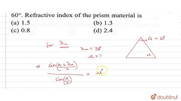 A ray of monochromatic light suffers minimum deviation of `38^(@)` while passing throug