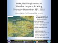 New Year Weekend 2016 Weather Briefing