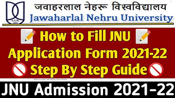 JNU Application Form Online 2021 | How To Fillup JNU Admission Form Online 2021-22