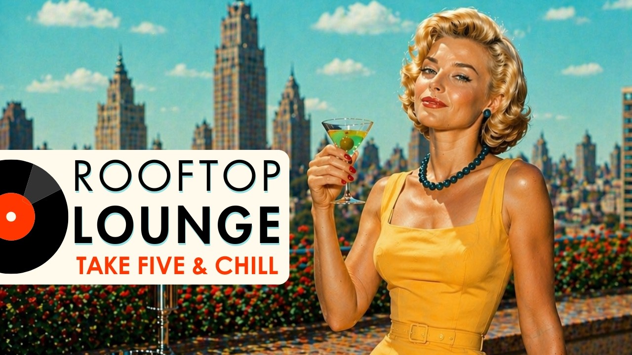 🎹 Take Five and Chill | Upbeat Early 1960s Mid-Century Jazz | Rooftop Lounge Background Music