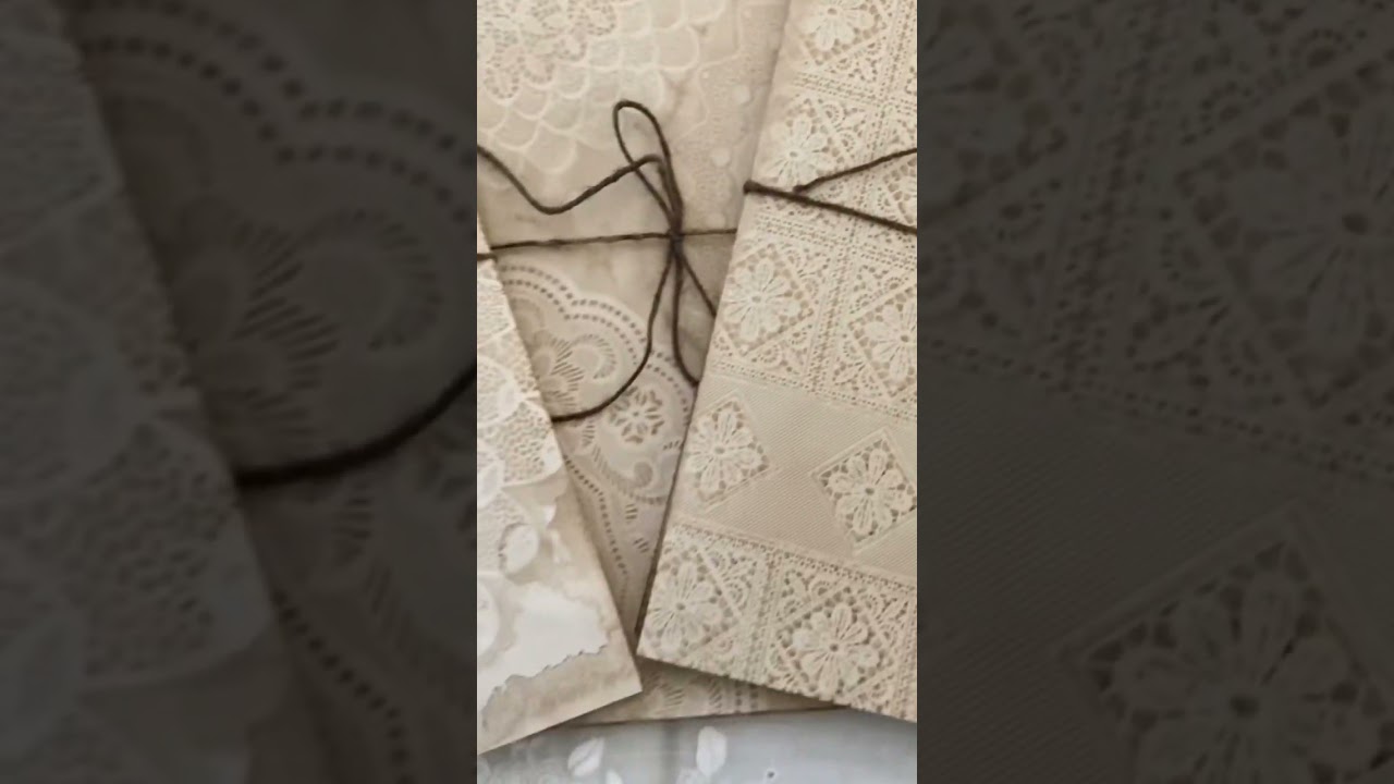 *NEW*Hand Dyed Coffee/Tea A4 Lace Paper Packs for Junk Journals, Scrapbooking, Ephemera 