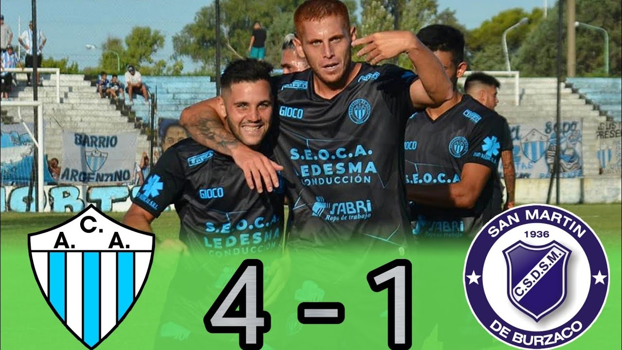 Primera C : ARGENTINO DE MERLO 4 - 1 SAN MARTÍN DE BURZACO | (Los Goles ...