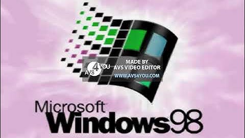 Windows 98 Startup in RGB to BGR Reversed