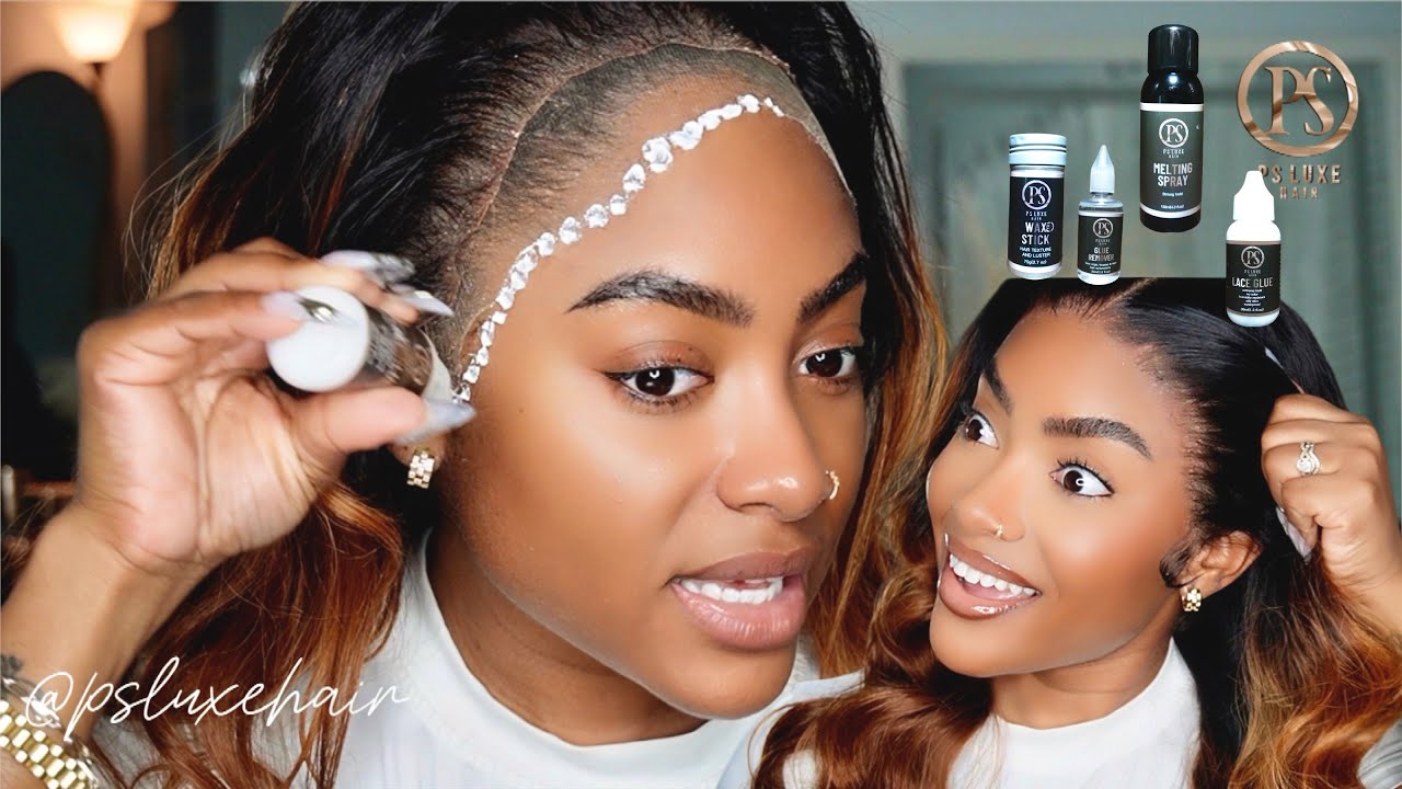 STRONGEST WATERPROOF LACE GLUE! |DETAIL lace wig application ft. PS Luxe Hair | PETITE-SUE DIVINITII