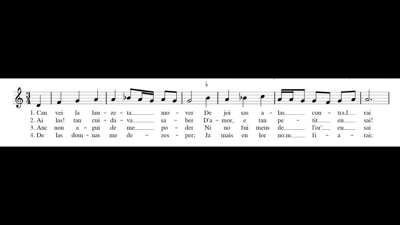 BERNART DE VENTADORN: Can vei la lauzeta mover (MS Français 844) PDF