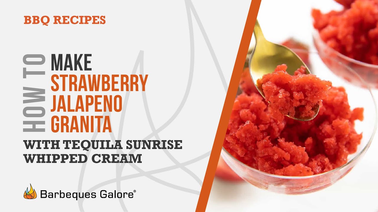 How to Make Strawberry Jalapeno Granita with Tequila Sunrise Whipped
