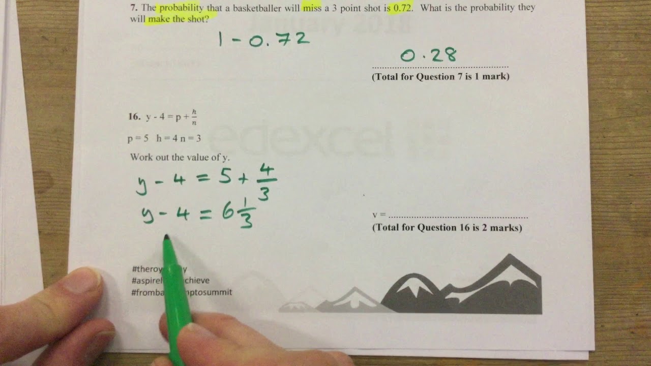 Test probability and substitution - YouTube