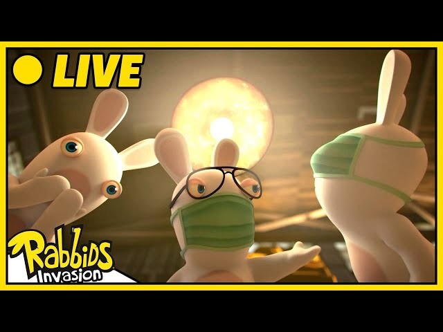[LIVE 🔴] Rabbids to the Rescue !  |  Rabbids Invasion | Cartoon for Kids class=