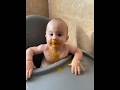 "Messy face, full tummy, happy soul. 🧡 Eating my way through life with no regrets!" #baby #dayone
