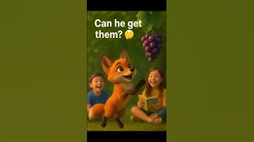 Bedtime Story for Kids | Clever Fox & Grapes 🍇 | Kids Story Read Aloud #shorts