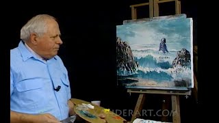 At the Beach  How To Paint A Seascape With A Palette Knife  Bill Alexander