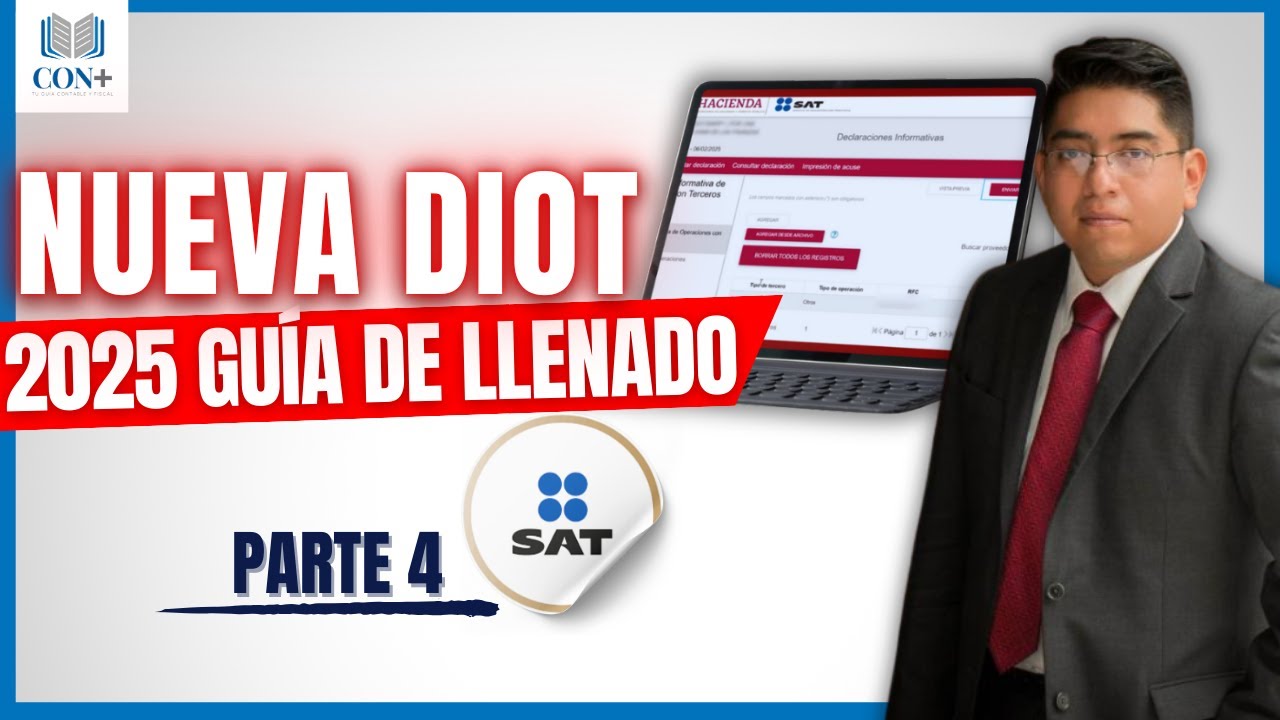 LLENADO DE LA NUEVA DIOT 2025 PASO A PASO PARTE 4 - YouTube