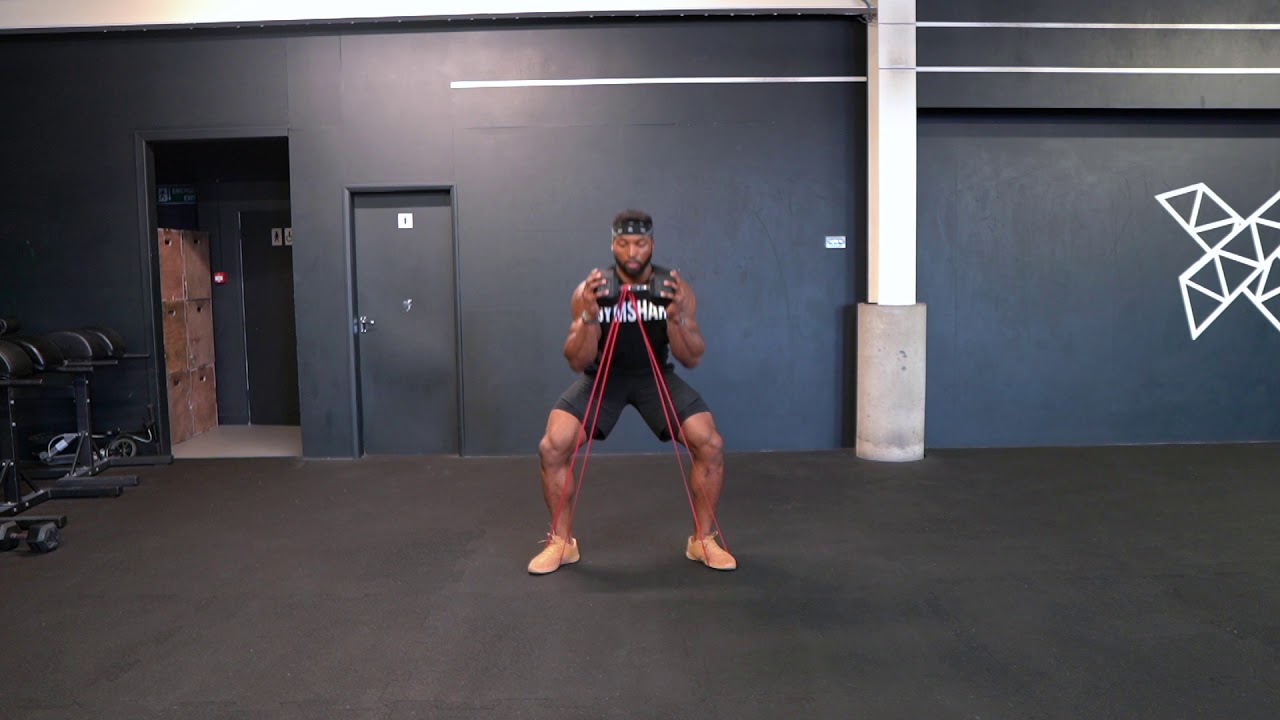 DB BANDED GOBLET SQUAT - YouTube