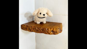 The best way assembly corner live edge floating shelf that hide shelf pegs in the wall