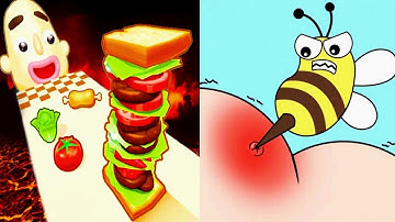 Help Me Tricky Story vs Sandwich Runner - Satisfying ASMR Walkthrough Funny Gameplay All Levels