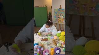 Pintura con lana (de Pinterest)