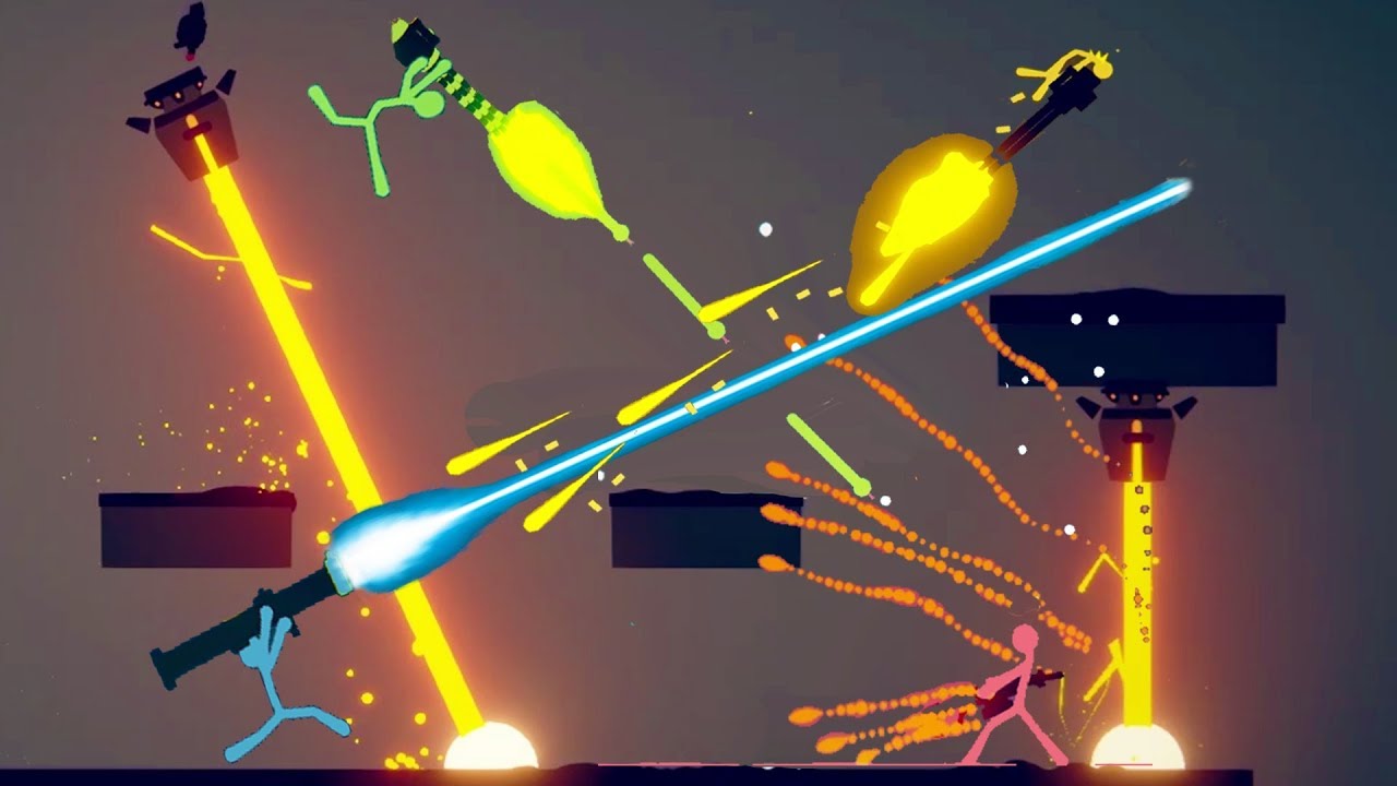Fighting Sticks Weapons Ultimate new weapon! new laser beam (stick fight multiplayer gameplay