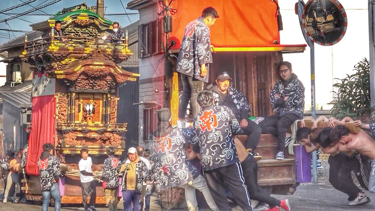 2026.2.22 半田市【乙川祭り 2026】乙川地区 南山 八幡車 試し曳き 愛知県 乙川八幡社