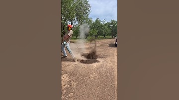 How to blow up a squirrel hole