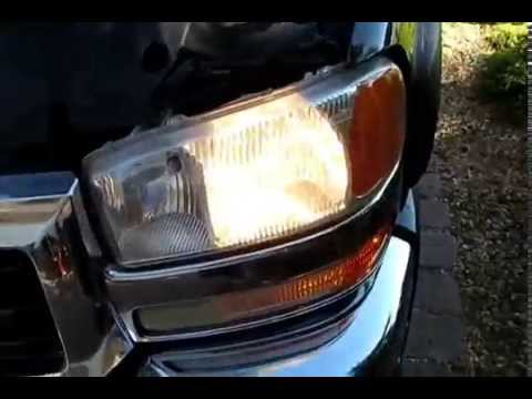 How to Change Headlight Bulb 99-2007 GMC Sierra Yukon, Chevy Silverado, Tahoe, Suburban