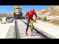GTA 5 Spiderman VS Train ( Spider-Man vs Train )