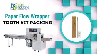 Tooth Kit packing | Horizontal flow wrapper system with packing in paper – CPS 250 XDSF 3 SERVO