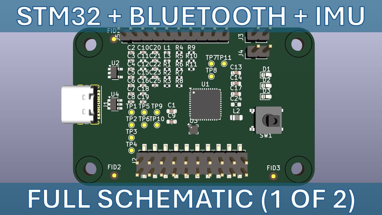 STM32 + Bluetooth Hardware Design using KiCAD 8.0 - YouTube