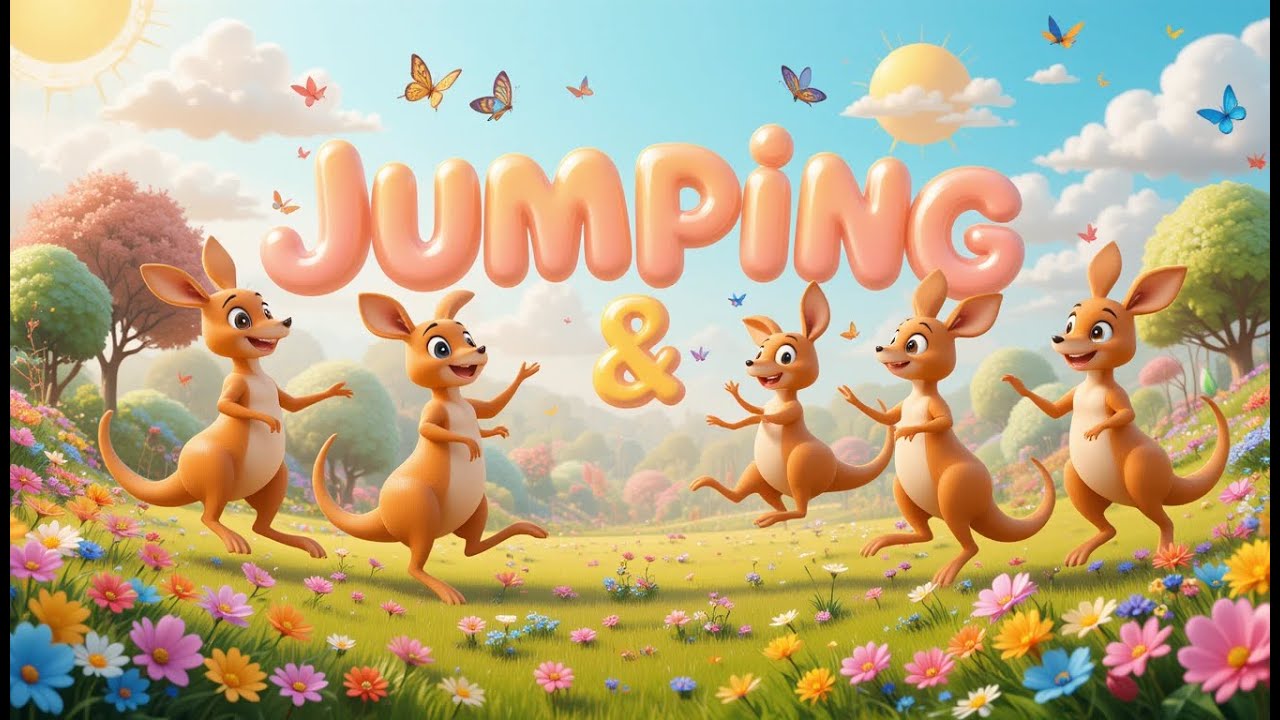 jumping like kangaroo | Action Song for Kids | Fun Movement and ...