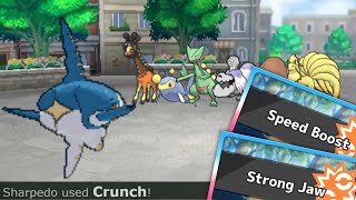Speed Boost + Strong Jaw MEGA Sharpedo Sweep (pokemon showdown)