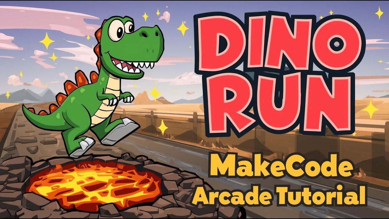 MakeCode Arcade Dino Run Tutorial 🦖 | Endless Runner Game - YouTube