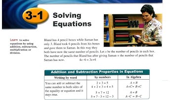 Solving Equations - Lesson (3-1) - Grade 8