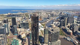 Eureka Tower, vue panoramique sur Melbourne en Australie