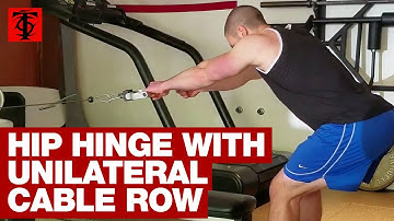 Hip Hinge with Unilateral Cable Row
