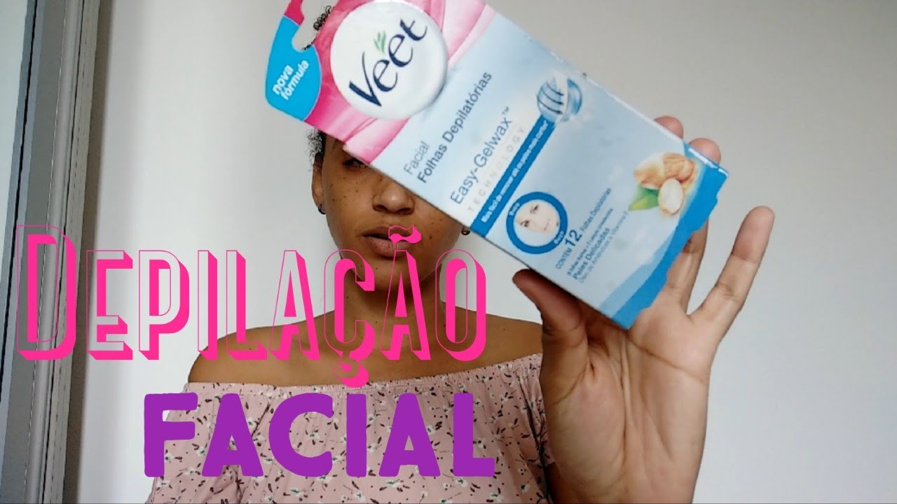 Depilando o buço com folhas depilatórias da marca Veet - YouTube