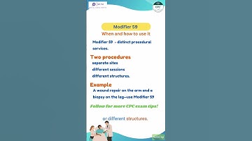 Modifier 59 for cpt coding in CPC exam. #CPCexam #modifier59