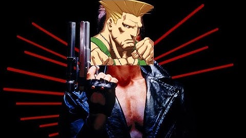 terminator police shootout but the music is replaced with guile’s theme