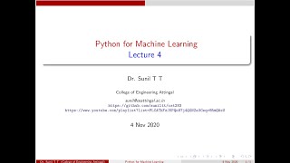 python for machine learning lecture4