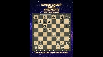 Danish Gambit | Rapid Checkmate | Chess Openings | Chess Tricks #chess