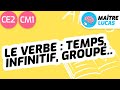 Gnralits sur le verbe  temps groupe infinitif conjugaison  franais ce2  cm1  cycle 2 et 3