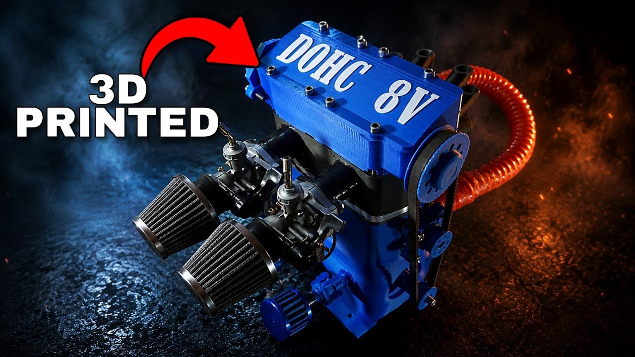 I 3D Printed a Working Two Cylinder Engine - YouTube