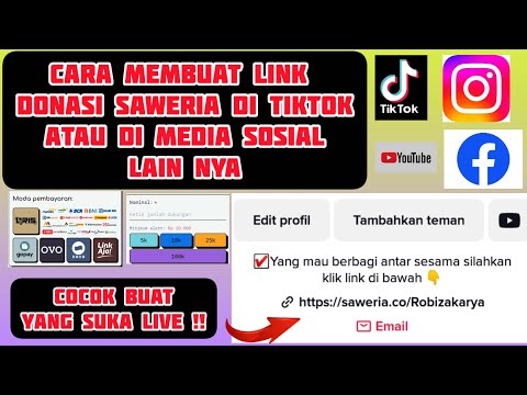 Cara membuat link donasi saweria  cara meletak kan link nya di tiktok atau di media sosial lain