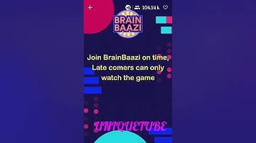 Brain Baazi cheat code for 29th may 2018 at 9pm