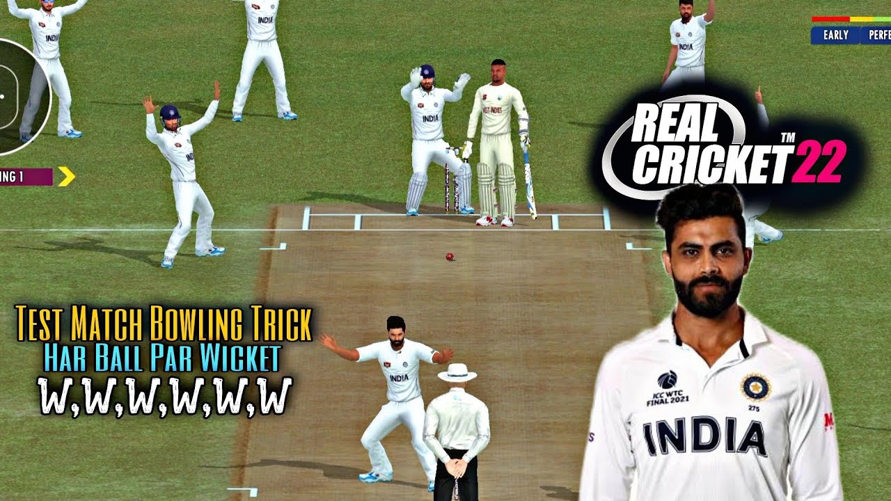 Real Cricket 22 - Test Match Bowling tips || How to take wicket in RC22 ...