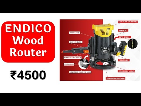 8-mm & 12-mm | 1300W Wood Router under ₹5000 {हिंदी में} | Endico PARA12TPR