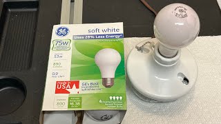 GE 53 watt Modified Spectrum Soft White A19 Halogen bulbs 