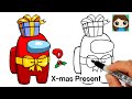 How to Draw AMONG US Christmas Present 🎁 Christmas #8