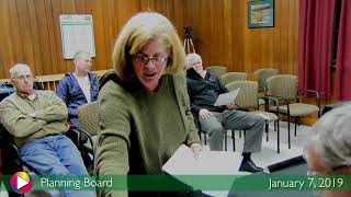 Planning Board, January 7, 2020