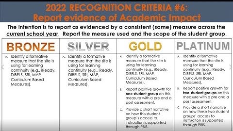Criteria 6 video