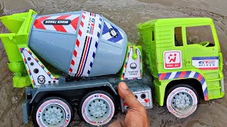 Mainan Truk Molen Besar Hanyut di Irigasi, Tractor, Animal Truck, Loader, Jeep Barcuda, Tayo, Crane