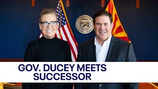 Arizona Governor Doug Ducey meets with Governor-elect Katie Hobbs